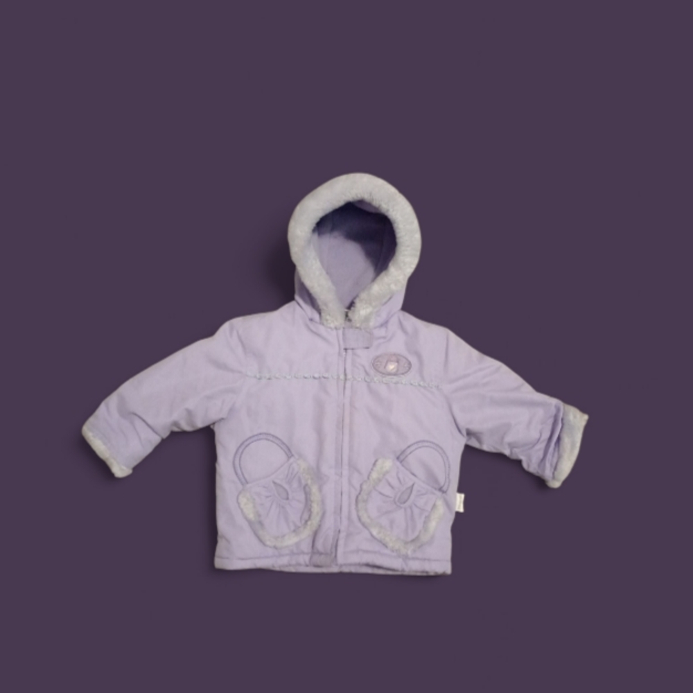 Little Me Purple Fleece Jacket Size 12M